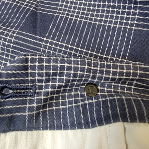 Lululemon Mens Shorts Blue Plaid 32" Waist 10" Inseam Casual Golf - Picture 6 of 8